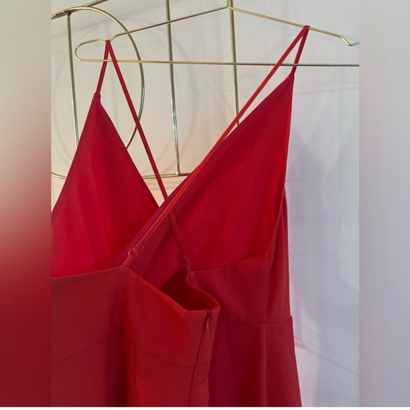 ASOS Draped bodice jumpsuit with wide legs and skirt overlay size 14 - Picture 5 of 7